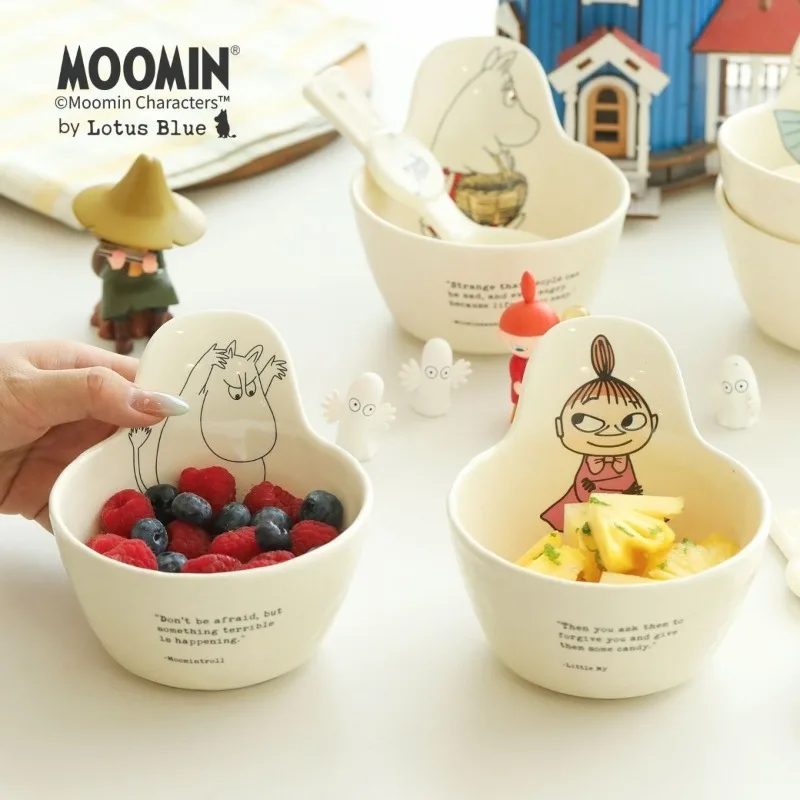 Moomin Anime Figure Ceramic Bowls and Spoons Anime Merchandise Decoration Exquisite Beautiful High-end Tablewares Birthday Gifts