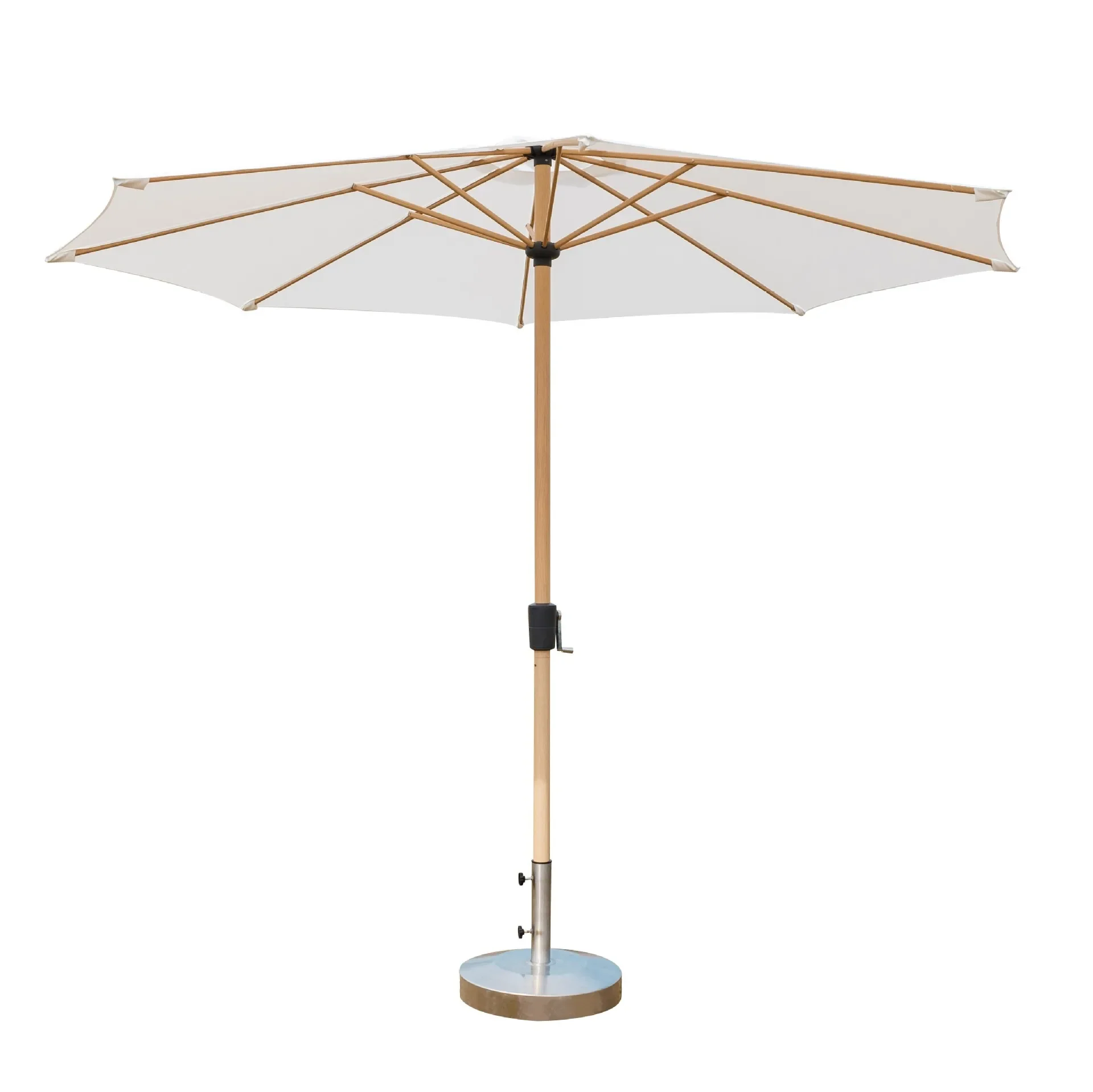 2026 2026 Portable Manual Aluminium Alloy Straight Outdoor Garden Parasol Patio Solar Umbrella&Base