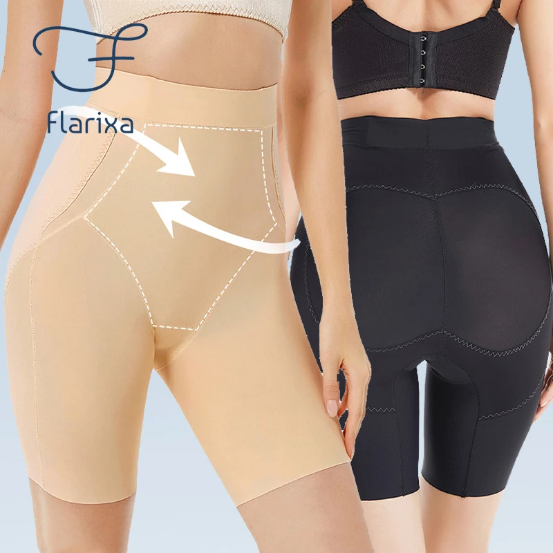 

Flarixa Women's High Waist Tummy Control Panties Seamless Safety Shorts Under the Skirt Plus Size Slimming Underwear Boyshort