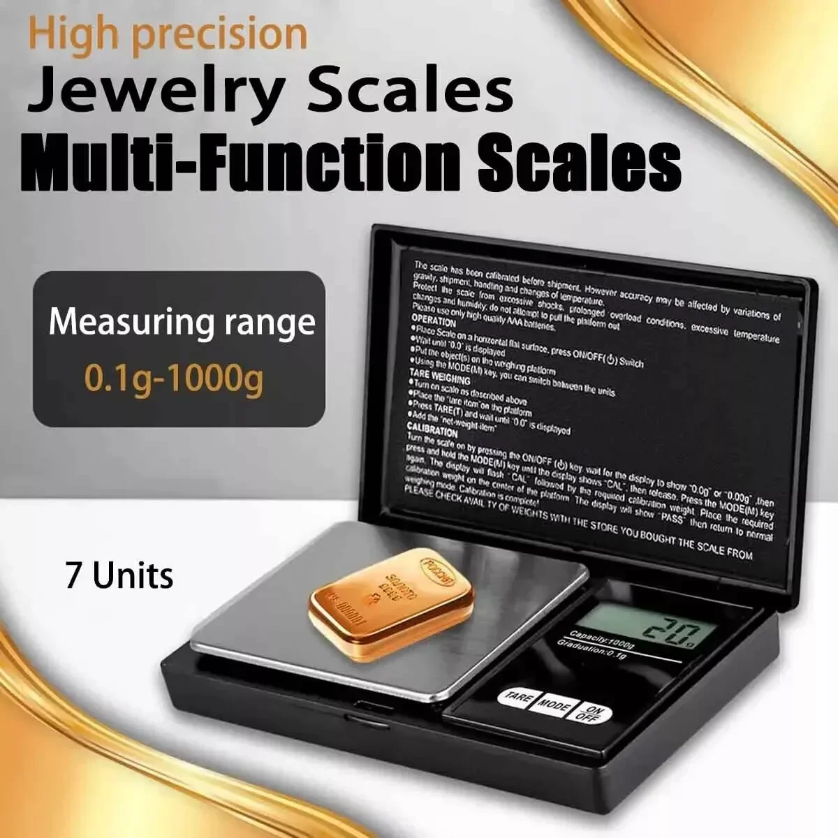 1000g X 0.1g Pocket Digital Jewelry Gold Coin Gram Balance Weight Precise Scale