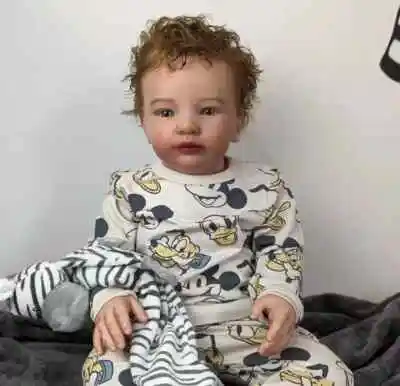 30" Vito Already Finished Reborn Baby Doll Hand-Rooted Hair Realistic Toddler Boy Toy