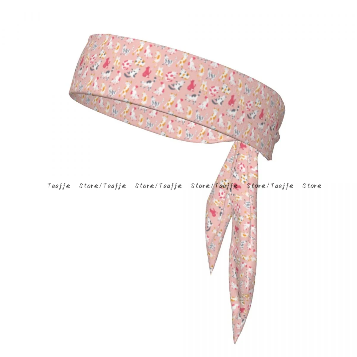

Sweatband Bandanas Cute Cat Pattern Hairband Head Tie Sports Headband Hair Accessories
