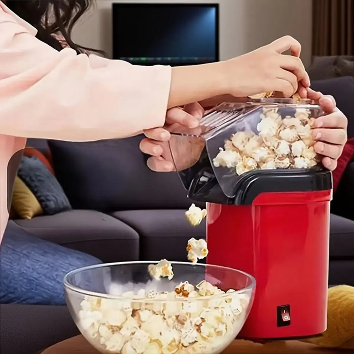 2026 Trend Home Popcorn Manufacturer Mini Blower Type Corn Machine for Snack Gifts, Suitable for Party and Movie Nights US Plug