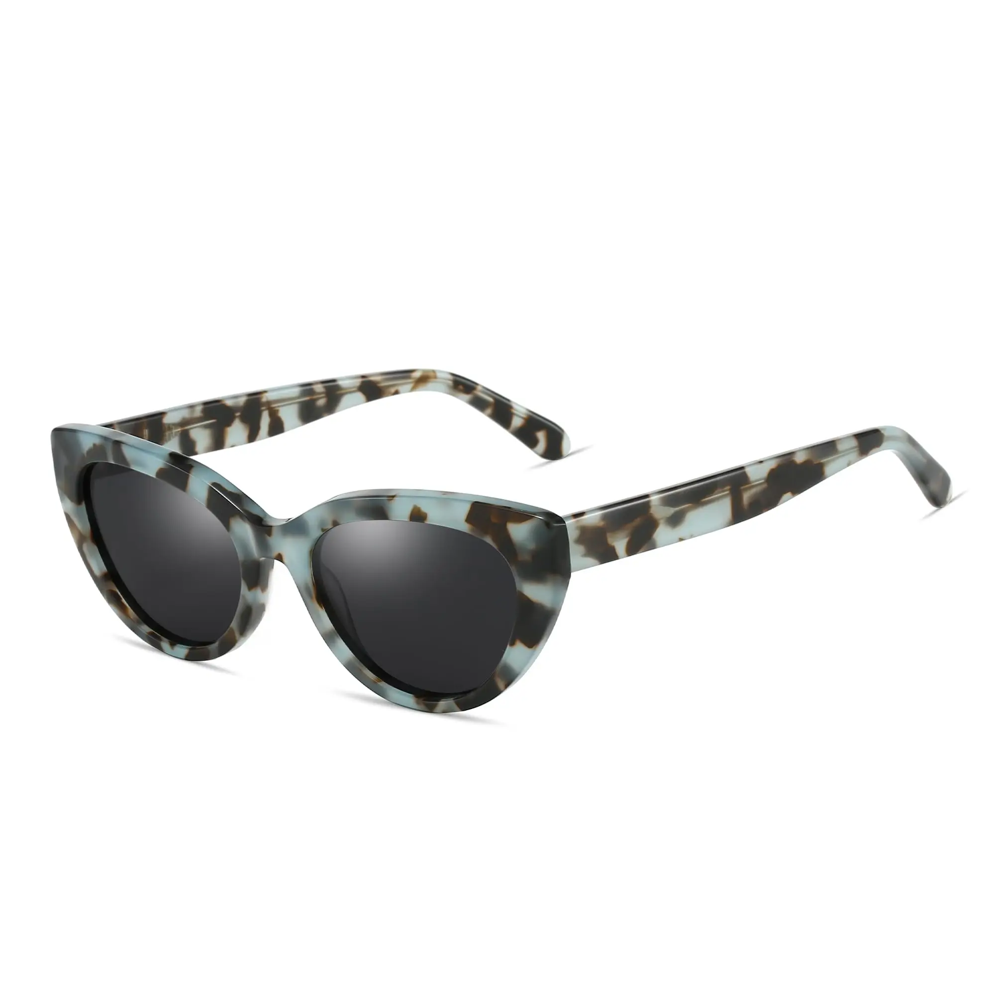 BLUEMOKY Fashion Cat Eye Shades Sunglasses Women Acetate Polarized UV400 Protection Trendy