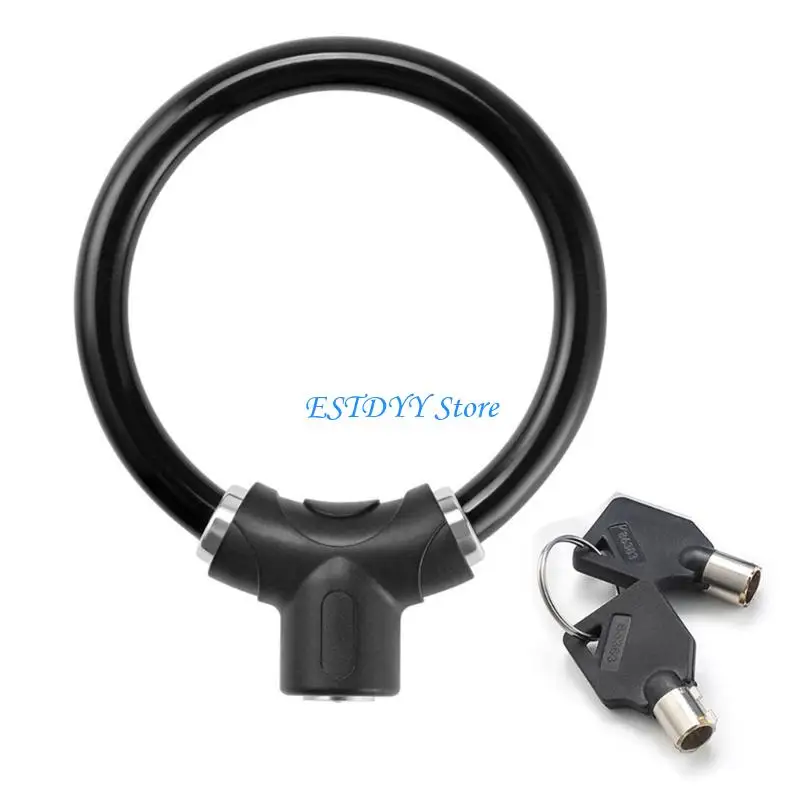 G6DE Rings Bike Lock Bicycles Antitheft Lock Portable Cycling Lock with Keys