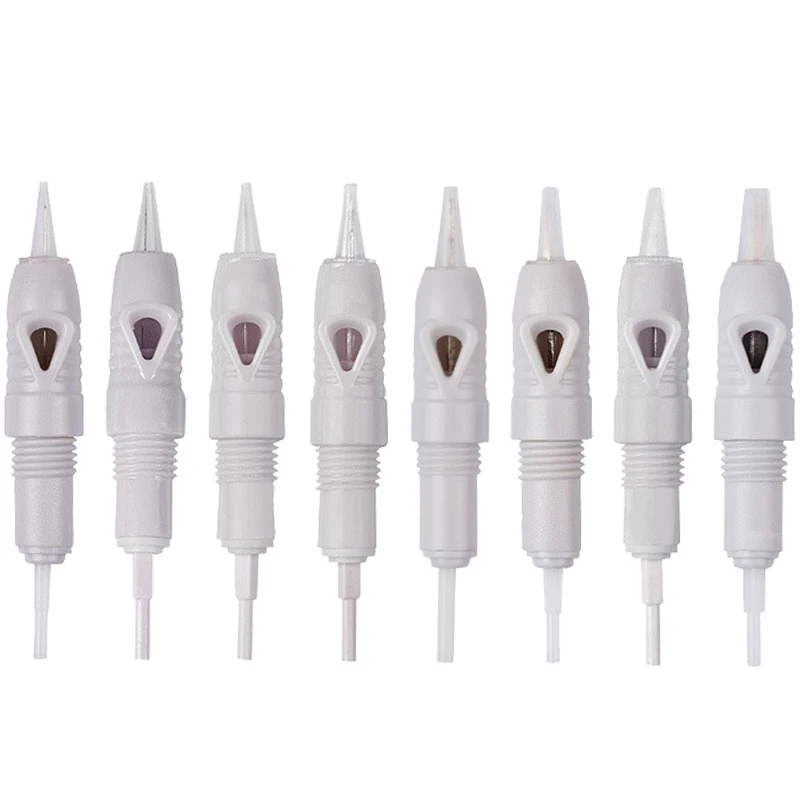 10Pcs Professional Tattoo Needle Cartridges  Disposable for Permanent Makeup Microblading Eyebrow Lip PMU Machines Supplies