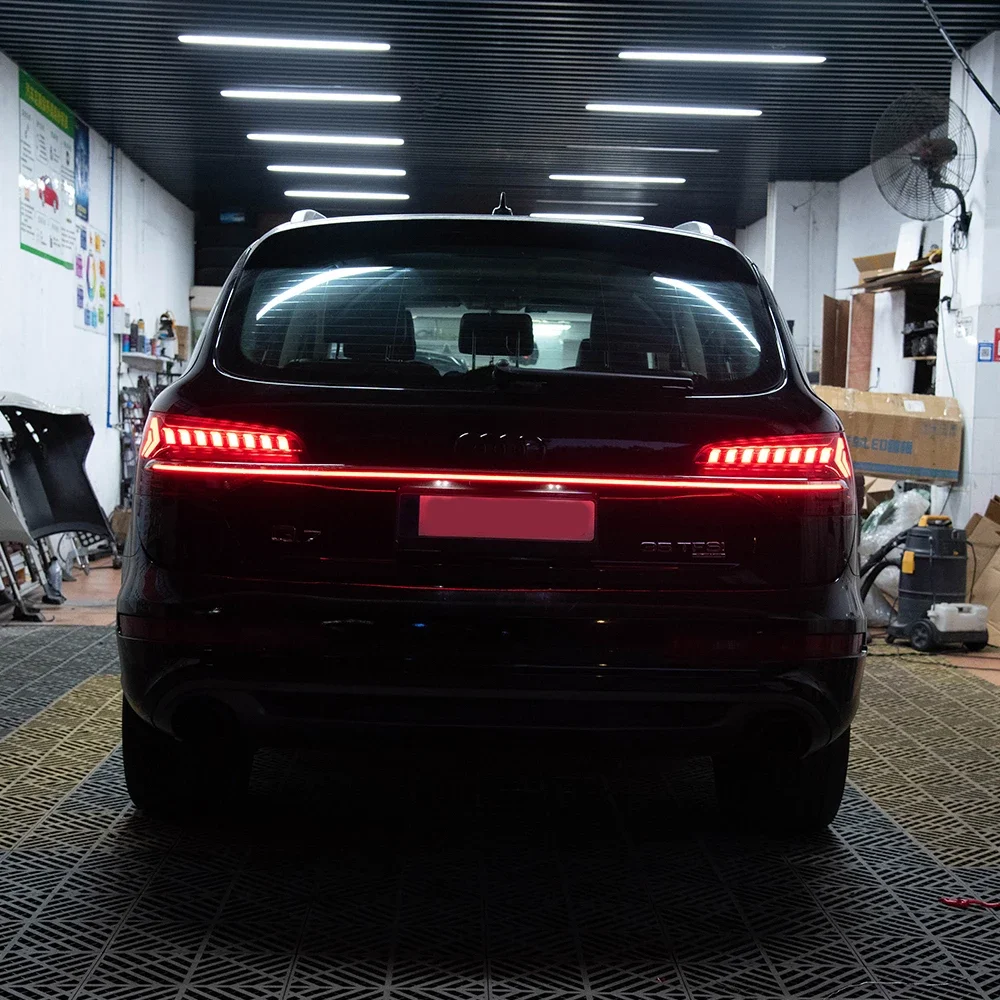 Car Taillights for Q7 2006-2015 Upgrade 2023 New Styling LED Auto Assembly Through Dynamic Flowing Light Tail Lamp Accessories