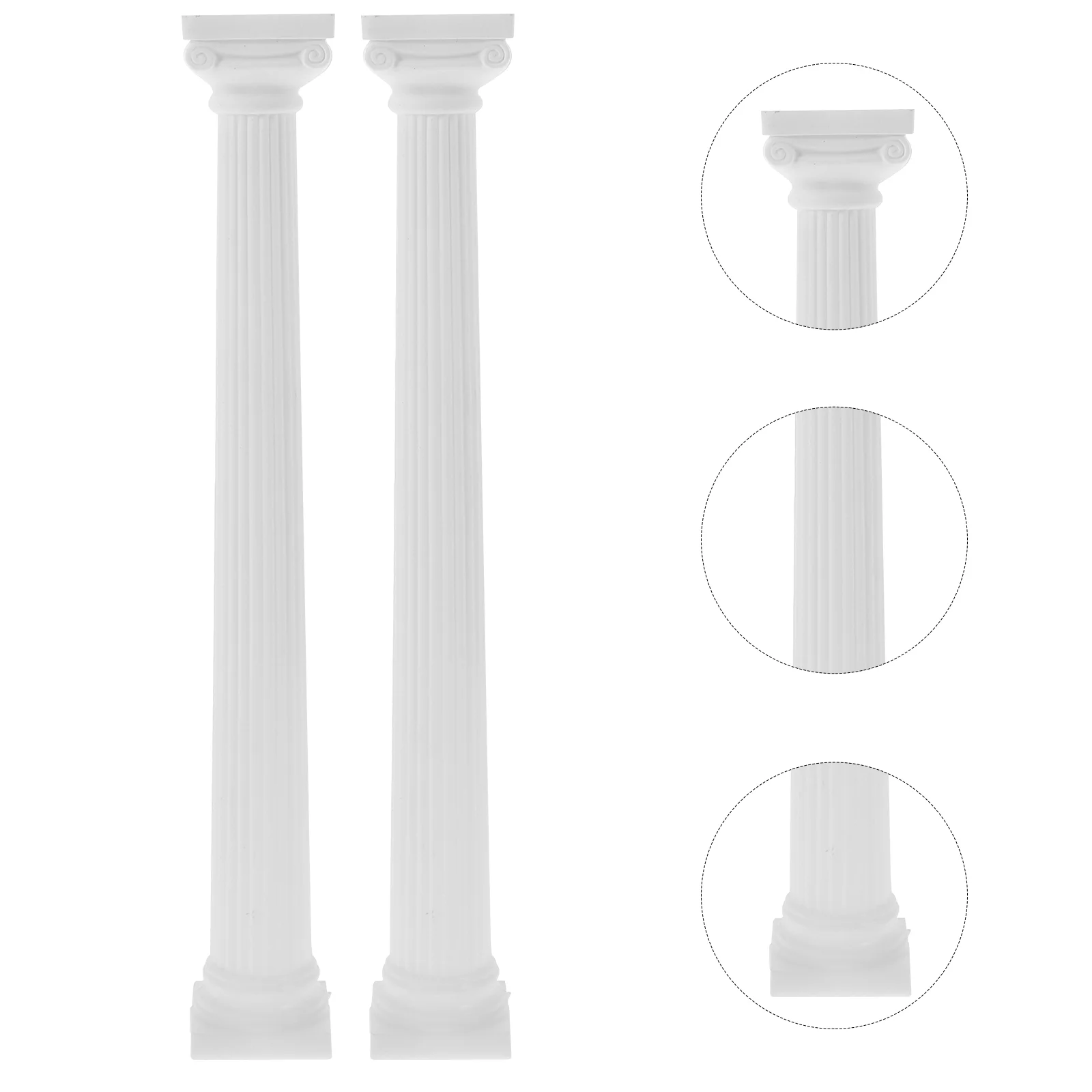 6 Pcs Column Roman Entry Way Decor Weddings Plaster Pillar Statue Plastic Desktop Zen Garden Tool Ornaments