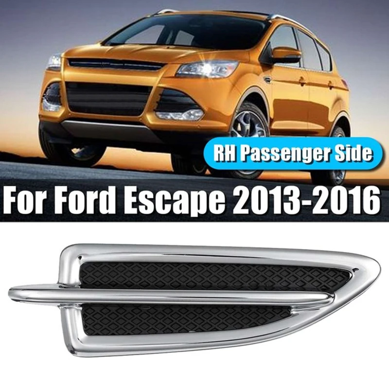 1Pc Right Side Fender Chrome Emblem Moulding Fender Trim Accessories for Ford Escape 2013-2016