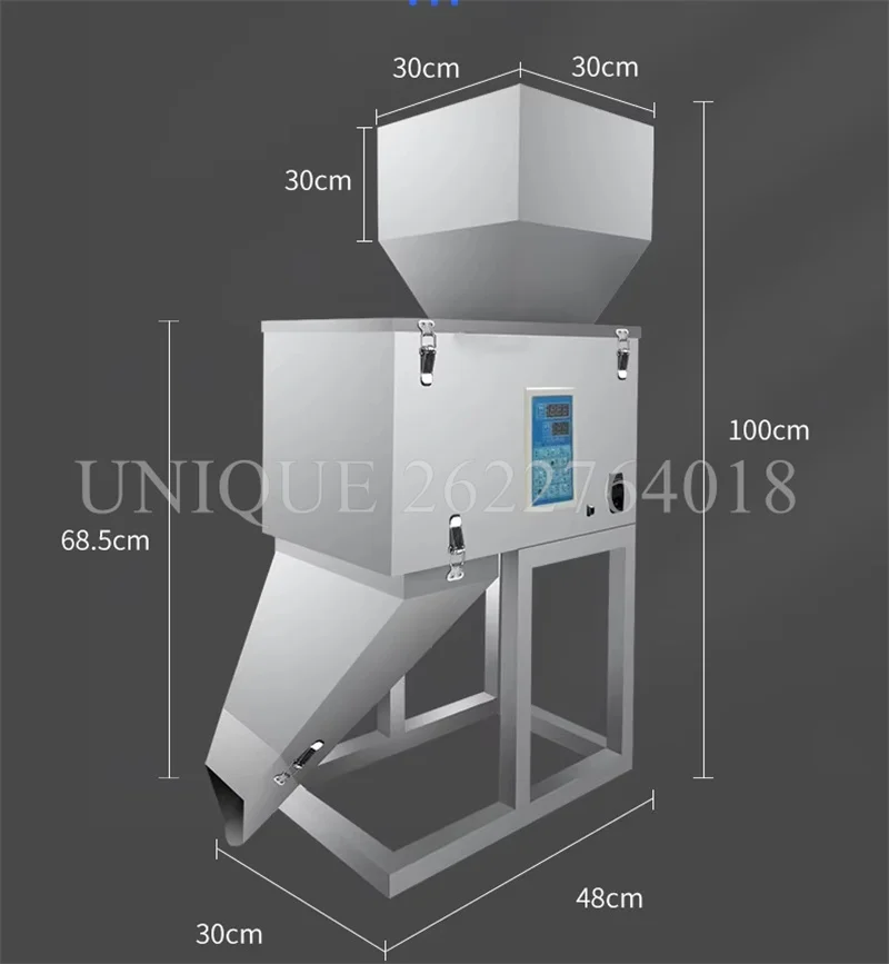 10-1000g Food Automatic Packing Machine Granular Powder Weighing Racking Machine Bag Installed High-Quality Filling Machine