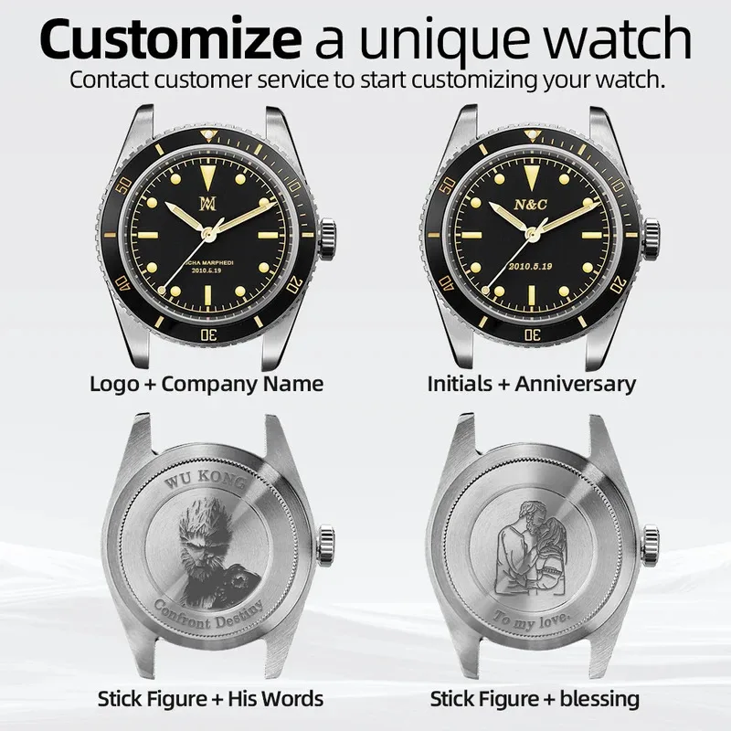 ساعة غواص فاخرة للرجال من Hestur، جديدة مطورة ريترو NH35 ميكانيكية أوتوماتيكية 6200 ساعات ياقوت مقاومة للماء 200 متر مضيئة