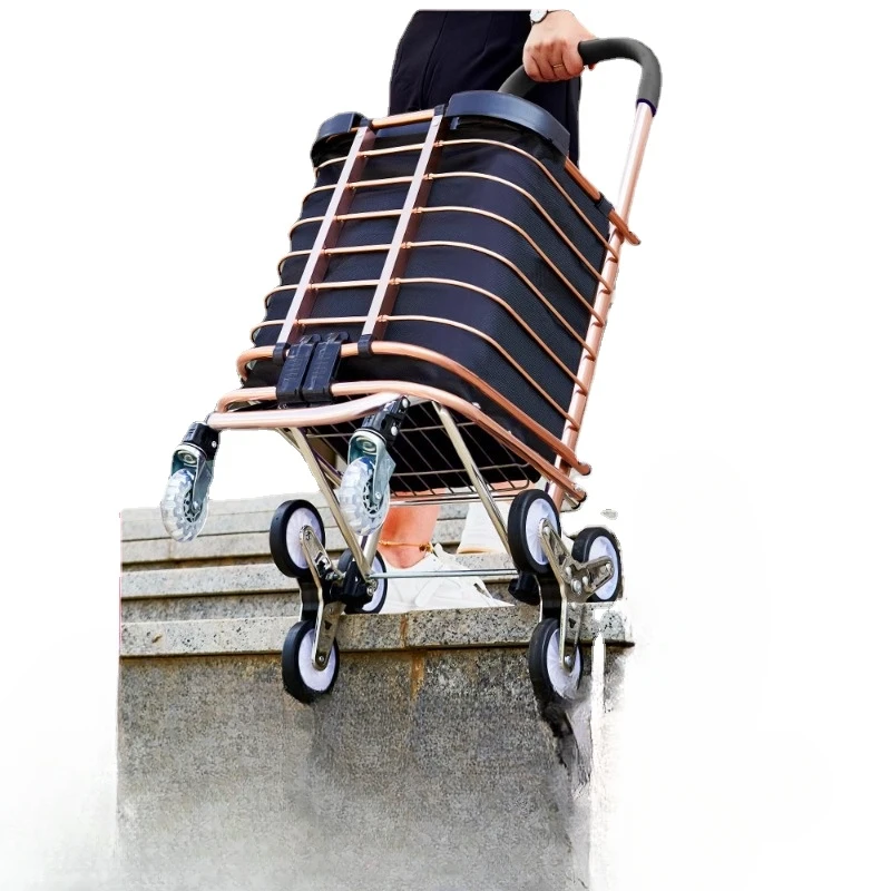 Shopping cart light trailer, climbing stairs, household trolley, elderly person portable shopping cart