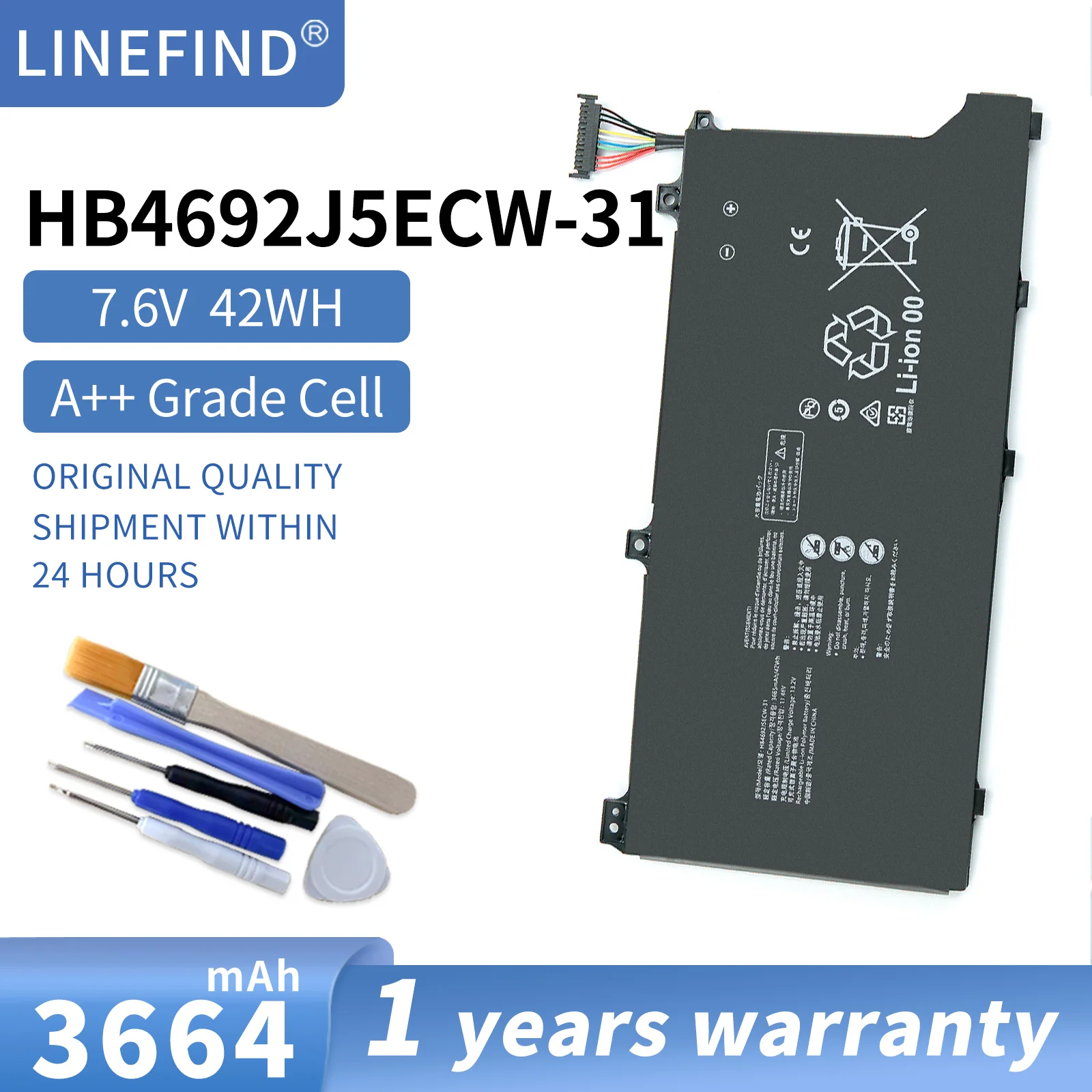 HB4692J5ECW-31 Laptop Battery For Huawei MateBook D 15-53010TUY BOH-WAQ9R WAH9P WAE9P VLT-W50 HNL-WFP9 WFQ9 WRTD-WFH9 HLY-19R