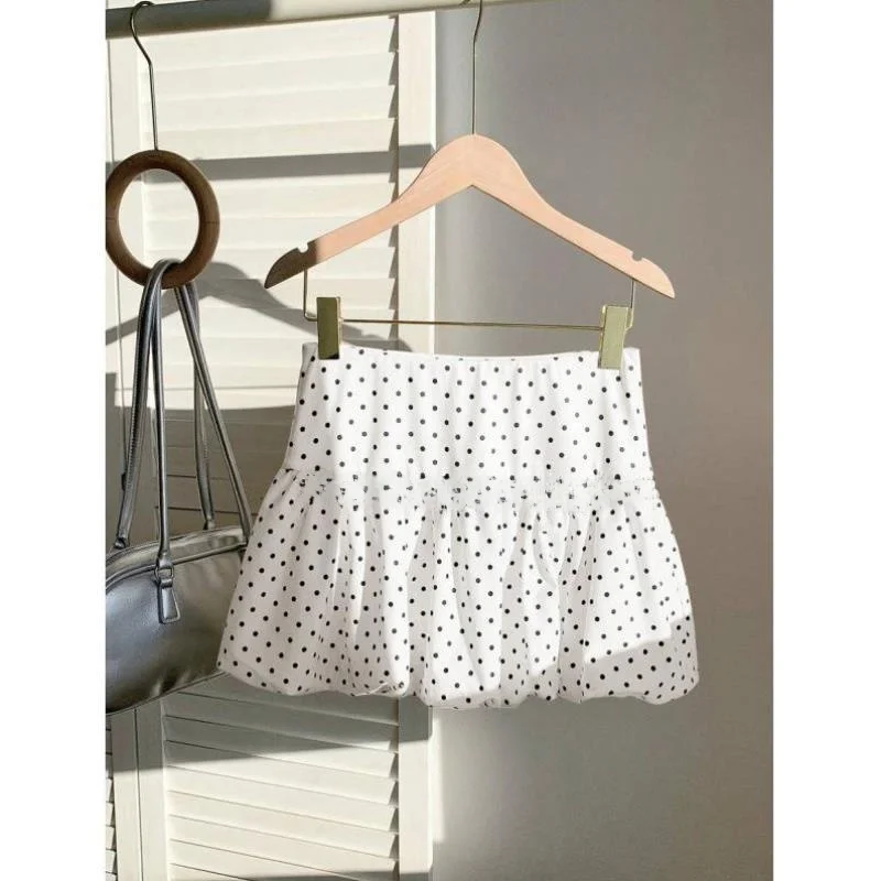 

T 30362 Polka Dot Print A-Line Skirt Cross-Border Sle plus Size Vintage Ciwalk ort Pants M Faion