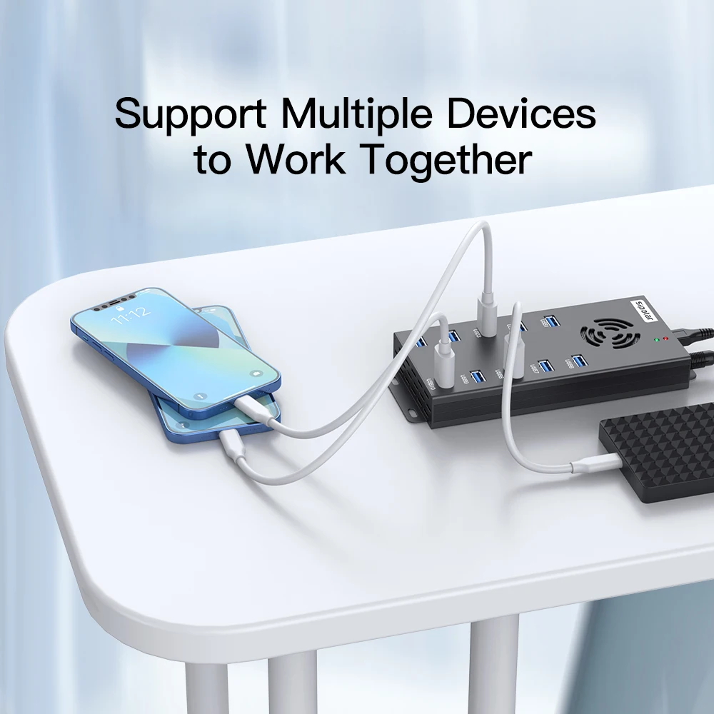 Sipolar A423 Stock Wholesale 10 Ports Usb 12v 10a Industrial Splitter Hub for Tablet and Mobile - view 4