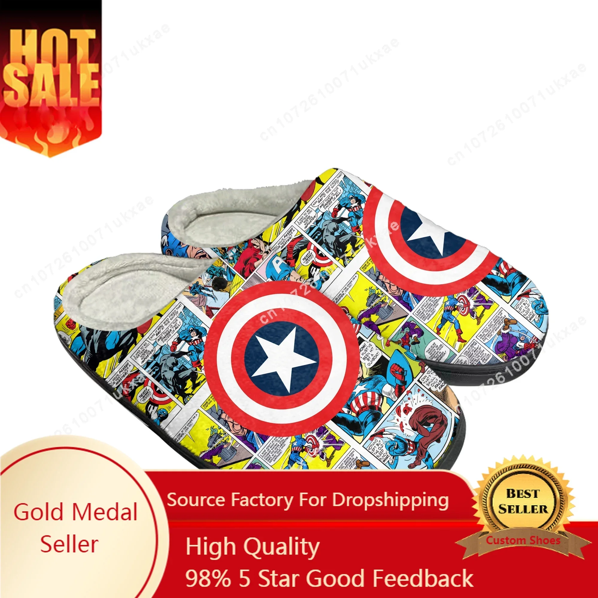 Schinelo Home Baumwolle benutzerdefinierte Hausschuhe Herren Damen Sandalen Plüsch Pentagramm Schild Cartoon lässig warm halten Schuhe Thermo-Slipper