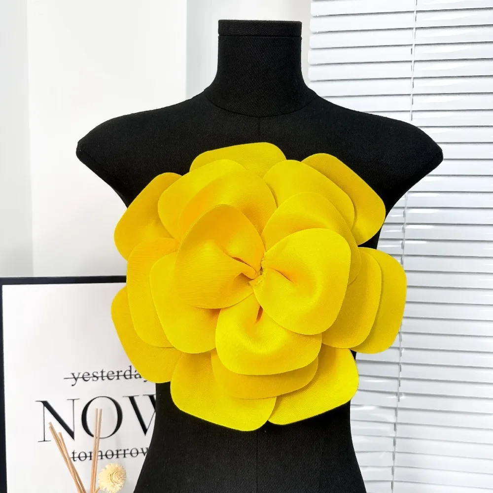 

New 3D Chest Flower DIY Large Size Dress Decoration Removable Clothes Decoration Brooch Accessories