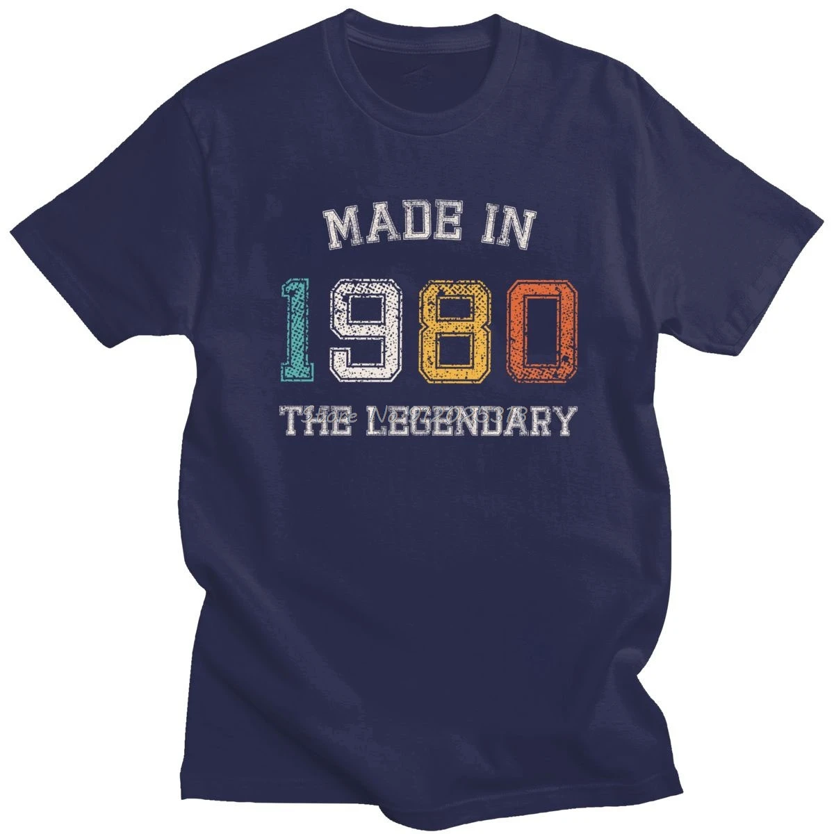 Made In 1980 T Shirt Men Cotton The Legendary Are Born In 1980 T-shirt Birthday Gift Tee Top Short-Sleeve Urban Tshirt Gift