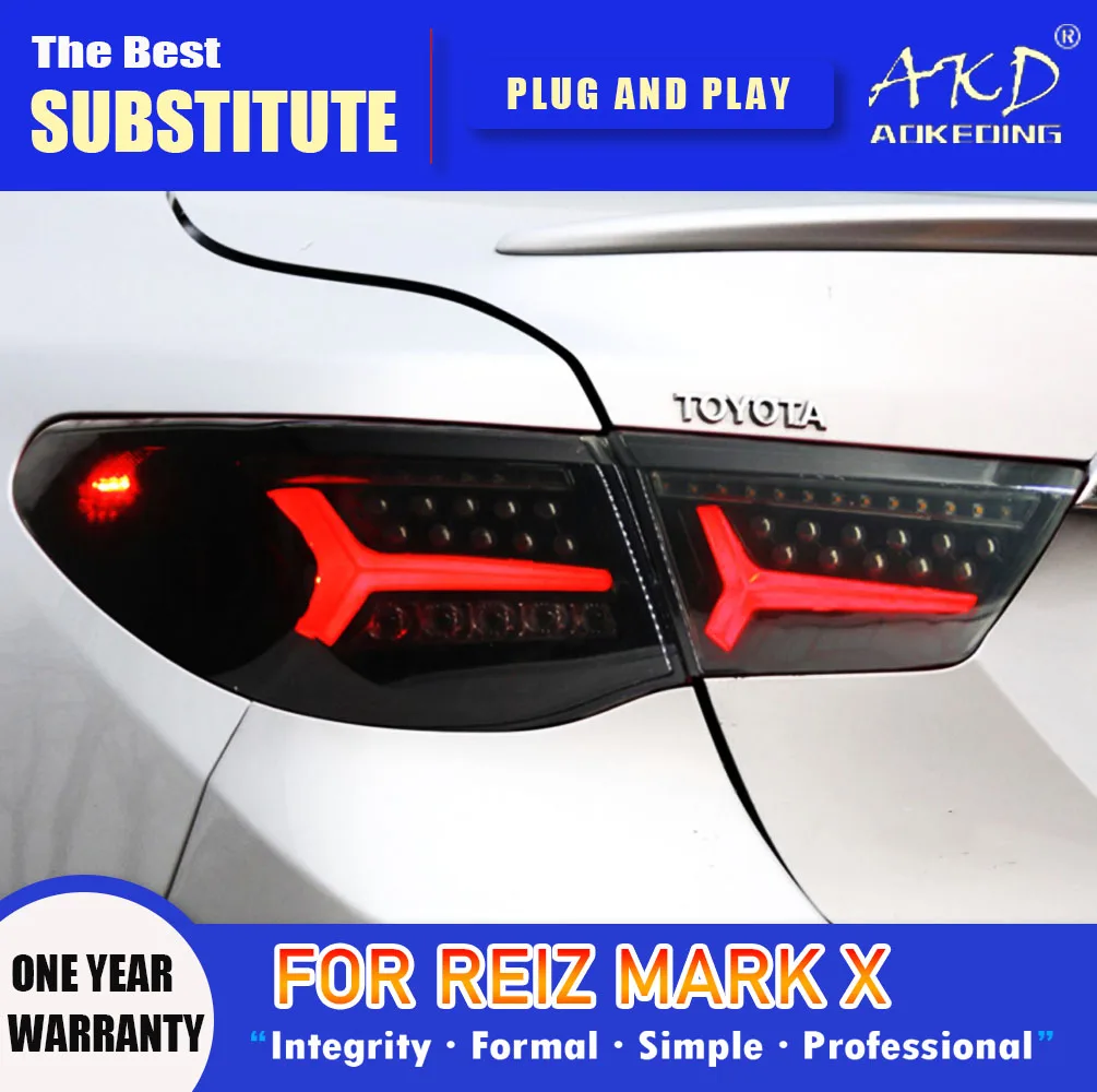 AKD Tail Lamp for Toyota Mark X LED Tail Light 2011-2013 Reiz Mark X Rear Fog Brake Turn Signal Automotive Accessories