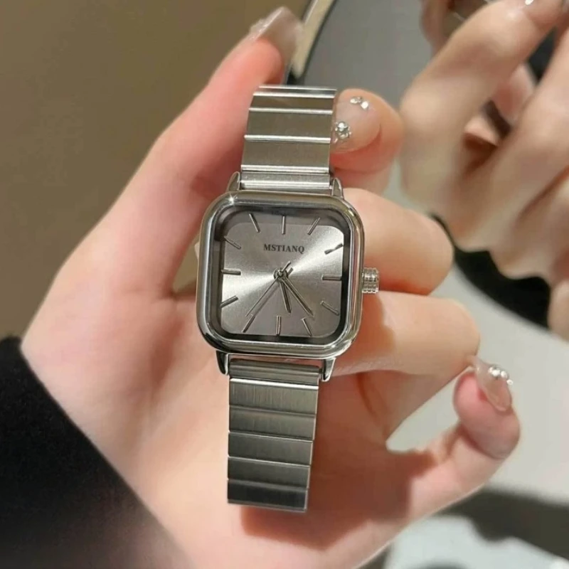 Moda senhoras relógios marca superior de luxo negócios cinto aço feminino quartzo relógio pulso bonito presentes montre femme