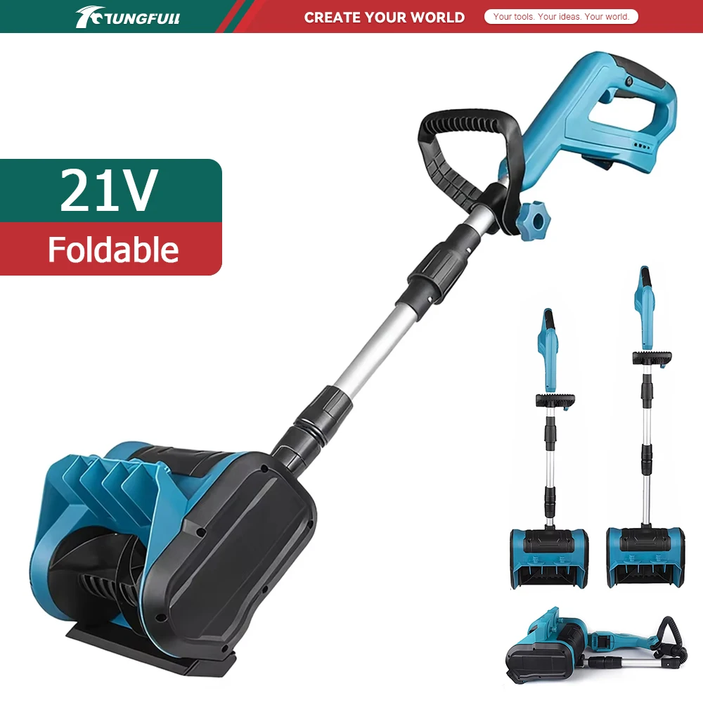 Portable Foldable Cordless Electric Snow Shovel 21V Snow Blower Driveway Sidewalk Quick Easy Snow Clearing Tool For Makita