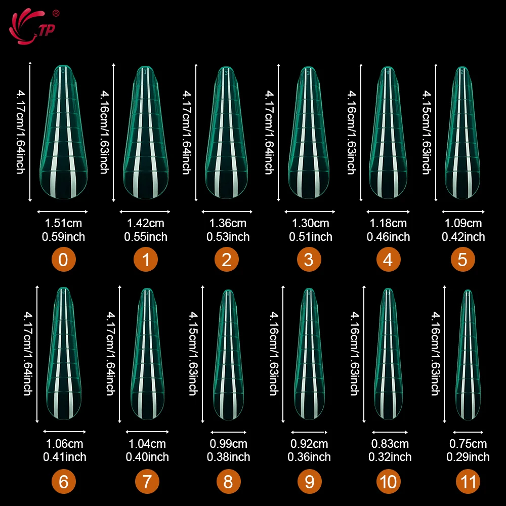 TP Colorful Dual Nail Form 292pcs Full Cover Poly Nail Gel Quick Building Mold Set Acrylic Nail Tips Top Extension Manicure Tool