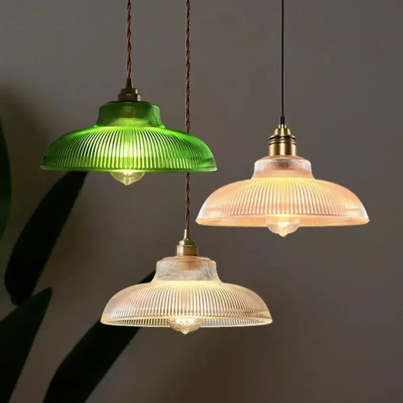 

Nordic Retro Glass Pendant Light Home Decoration Lighting for Bedroom Bedside Living Dining Room 220V Hanging Illumination Lamps