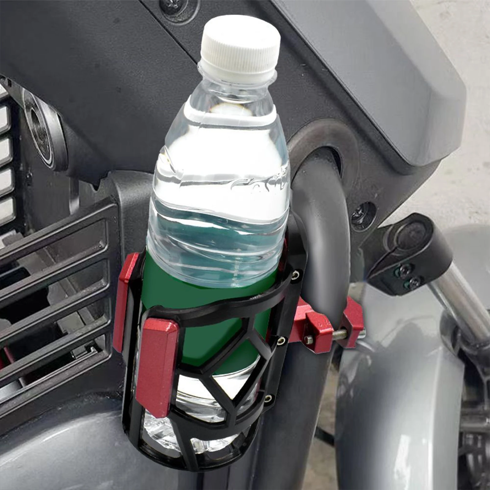 Universele motorfiets bekerhouder standaard montage drank waterfles montage drank bekerhouder gemodificeerde ondersteuning geen ponsen vereist