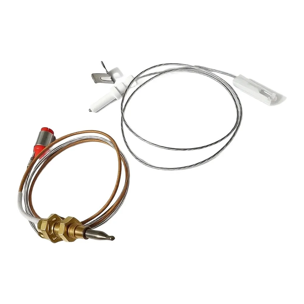 Household Embedded Gas Cooktop Thermocouple and Electrode Wire Kit Brass Construction Direct Fit for Multiple Models