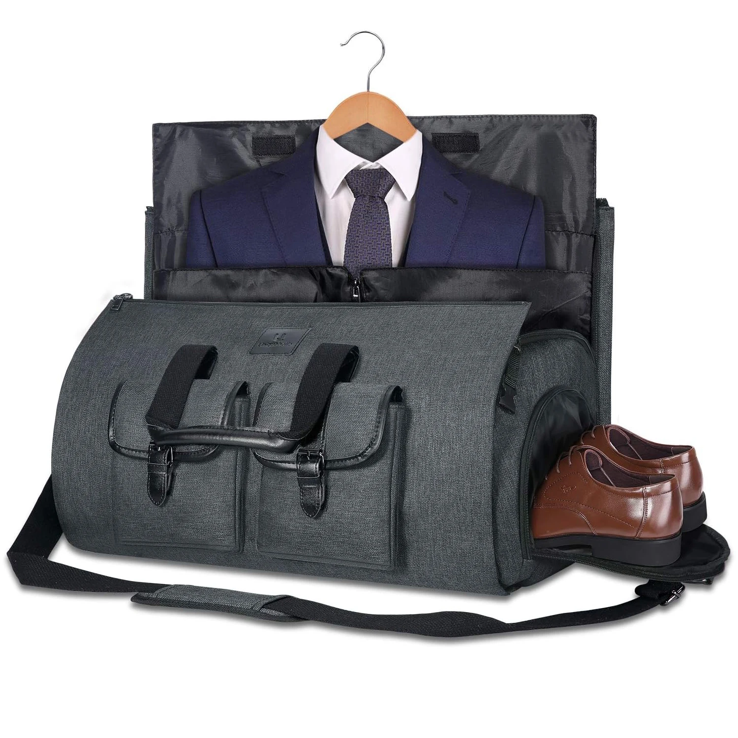 

Men's Hand Luggage Bag Sport Travel Bags Large Capacity Garment Handbag Folding Business Shoulder Bags Shoes Compartment