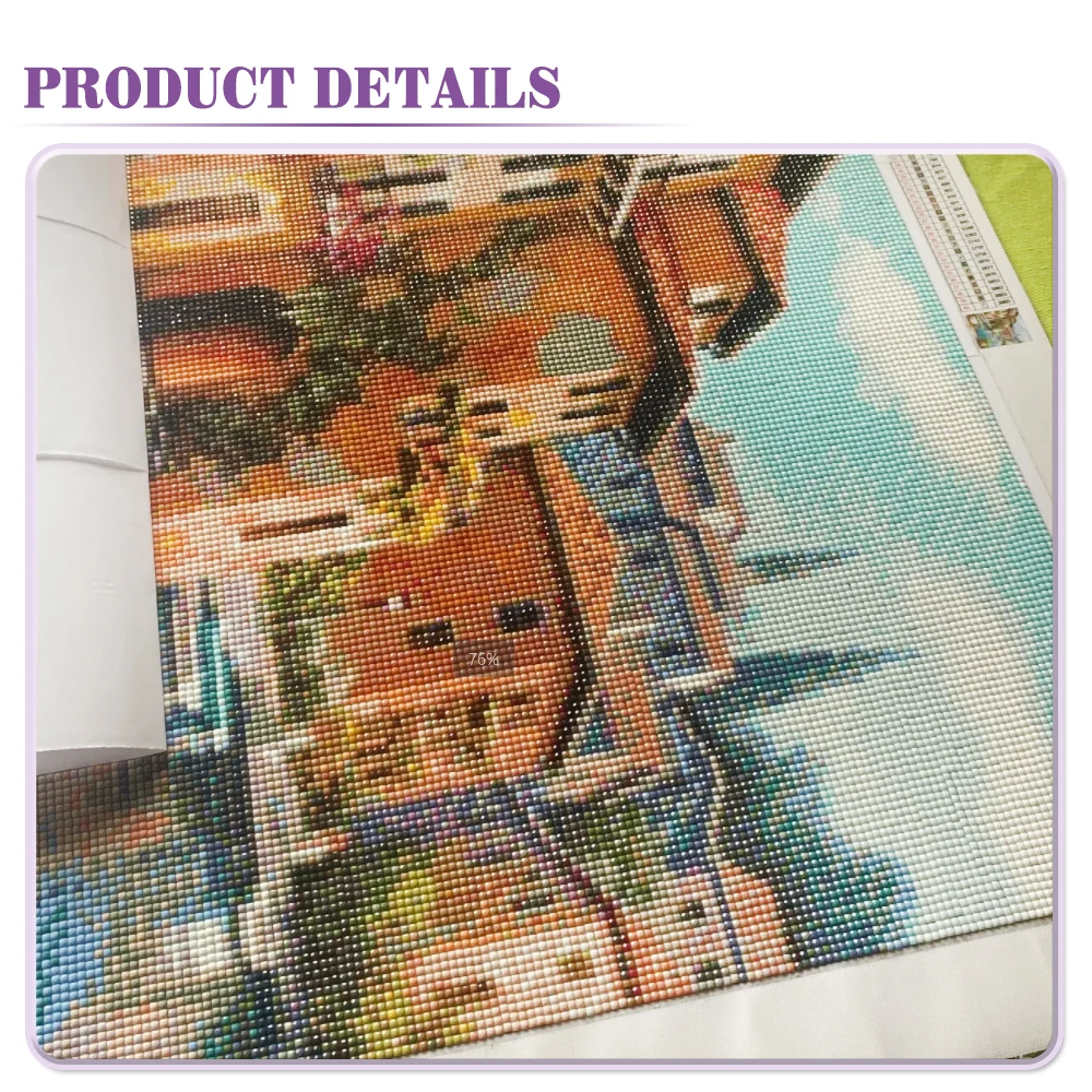 Huacan Diamond Painting Landscape City Kit Full Embroidery Scenery Street Diy Gift Home Decor Picture Of Rhinestones