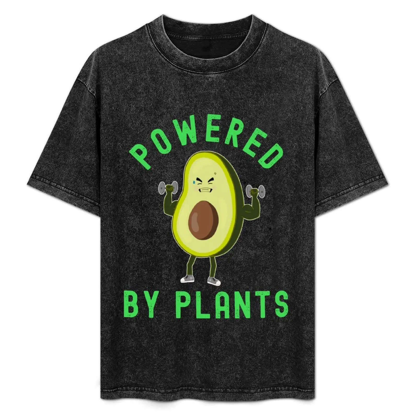 

Powered by plants T-Shirt graphic t shirt vintage summer top customizeds plus sizes shirts men