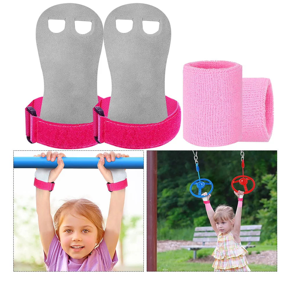 

Barbell Palm Guards Wrist Set Non-slip Lifting Grips Weightlifting Straps Toddler