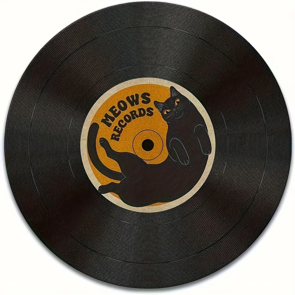 Vintage Vinyl Record Mouse Pad - Non-Slip Washable Rubber Mat
