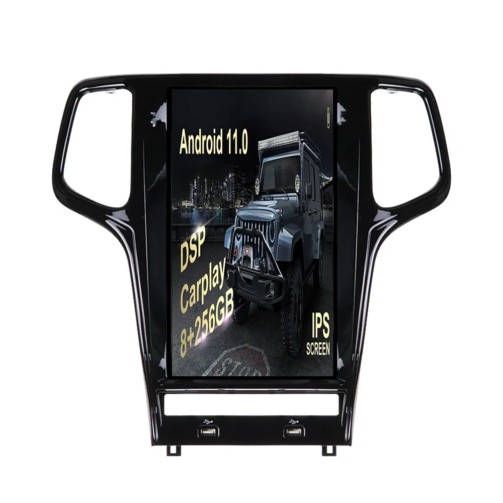 

Для Jeep Grand Cherokee 2011-2019: 13.6-дюймовый мультимедийный плеер с экраном в стиле Tesla, GPS-навигация, стереосистема, Android 13, CarPlay, головное устройство.