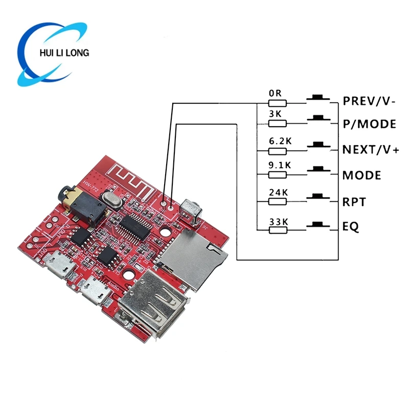 3 واط سيارة بلوتوث 4.1 MP3 WAV فك مجلس المتكلم مكبر للصوت وحدة استقبال الصوت دعم USB/TF/U-DISK/IR التحكم عن بعد #5