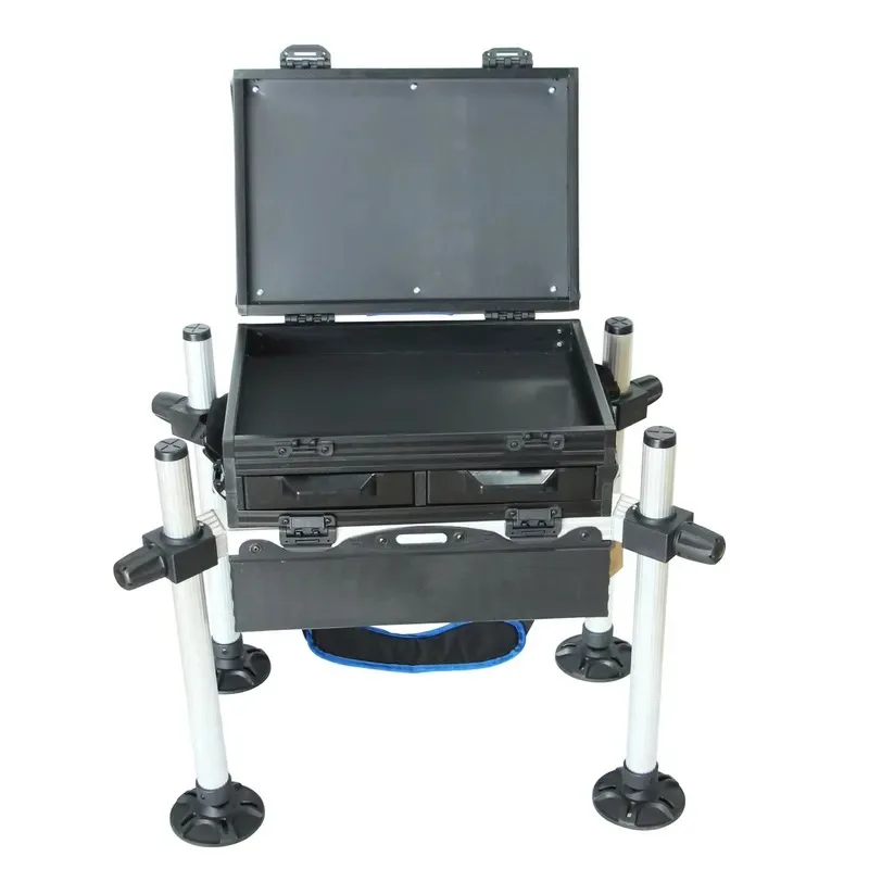 Aluminum Seat Box Portable Fishing Toolbox Multifunctional Tackle Box