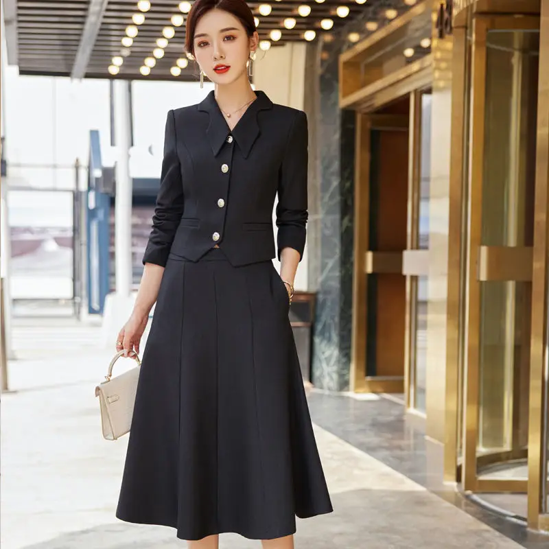 2-A98   Spring women's 2023 new style small suit women's ultra-short slim fit skirt suit ece suit