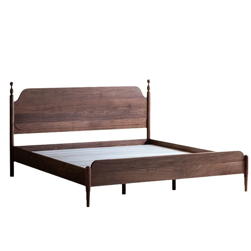 LH solid wood bed medieval bedroom second bedroom furniture multi-size optional
