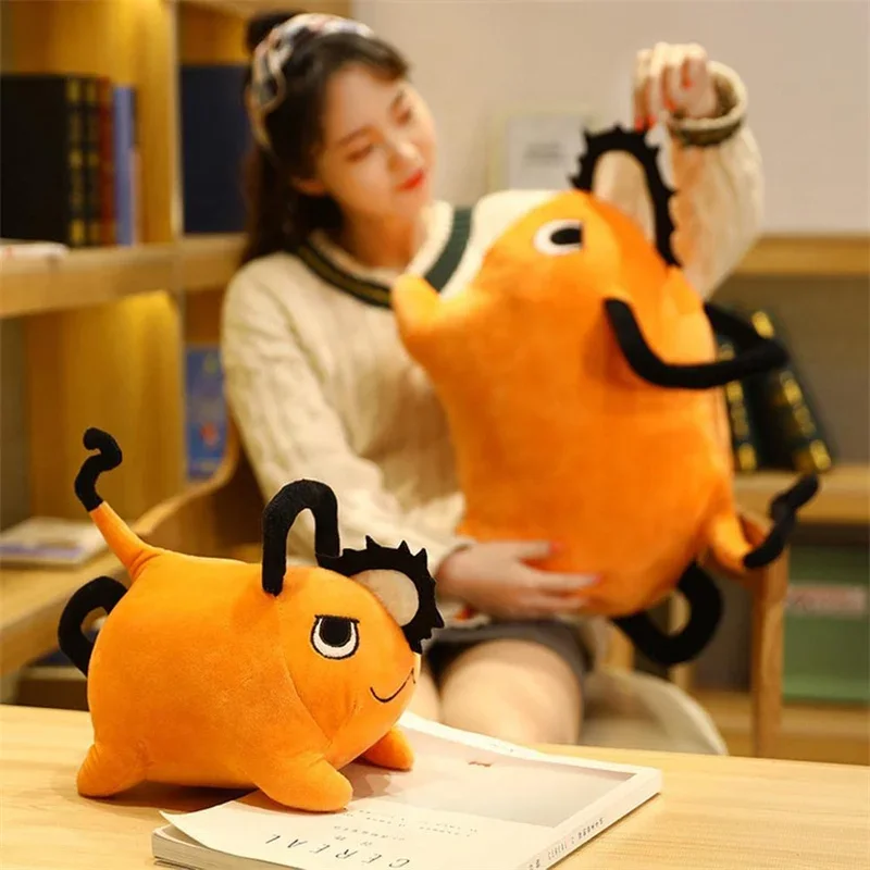 25/45cm Orange Dog Pochita Cosplay Cartoon Puppy Anime Manga Cute Soft Adorable Cartoon Plush Birthday Present Kids Fans Gifts