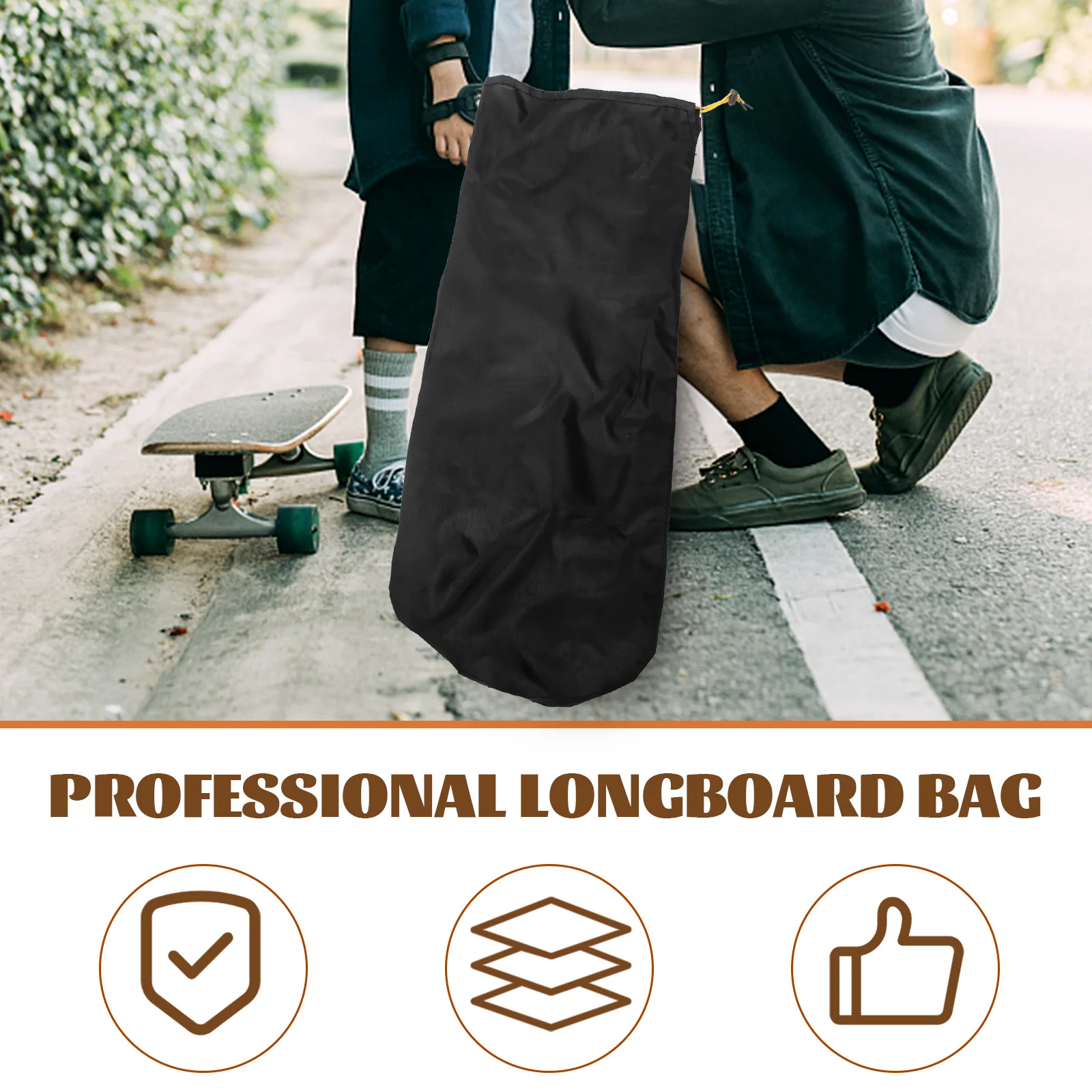 Bolsa para monopatín de mano de obra fina, tabla de sujeción segura en lugar para actividades al aire libre, eslinga multifuncional para monopatín, 2 uds.