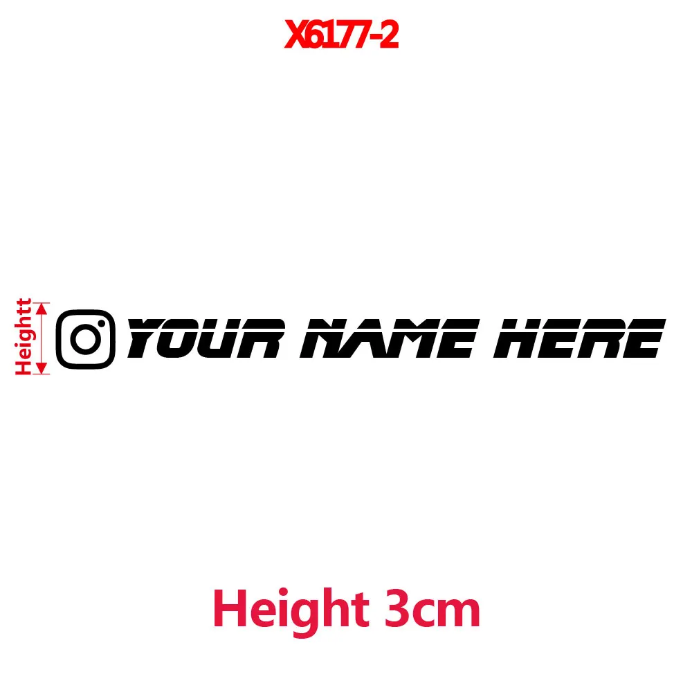 1 unidad de símbolo de cámara de 3CM de altura, pegatinas de nombre personalizadas para coche, pegatinas de pared impermeables, decoración del hogar, pegatinas de pared