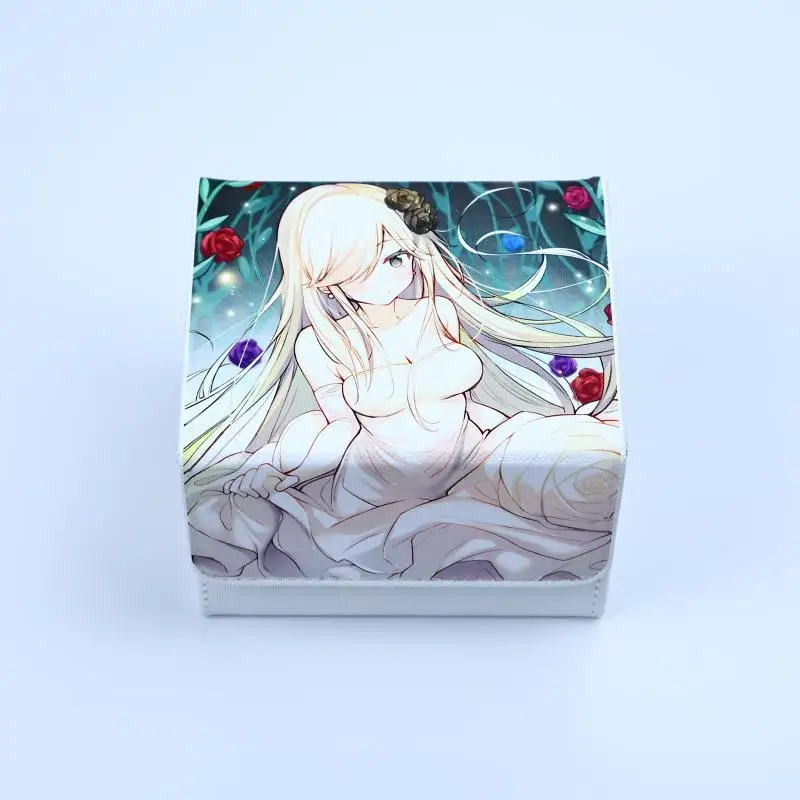 Yu Gi Oh Acg Cards Box Garden Rose Maiden Anime Game Opcg Tcg Ptcg Trading Card Storage Box Pu Leather Collection Box 100+