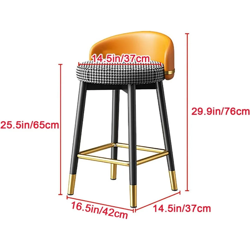 Taburetes Bar Redondos، taburetes Bar Cuero con Respaldo Patas Metal، taburetes Isla Cocina، sillas Altas Bar، الفقرة Mostrador، P