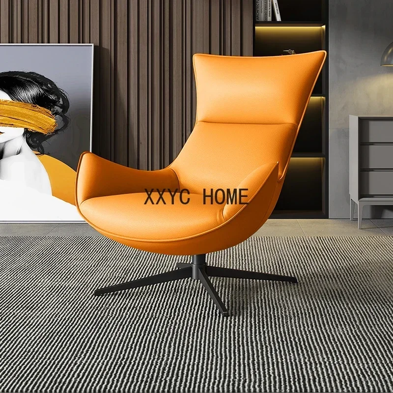

Italian Couch Modern Minimalist Single Sofa Lazy High Backrest Leisure Rotating Nordic Recliner living room furniture