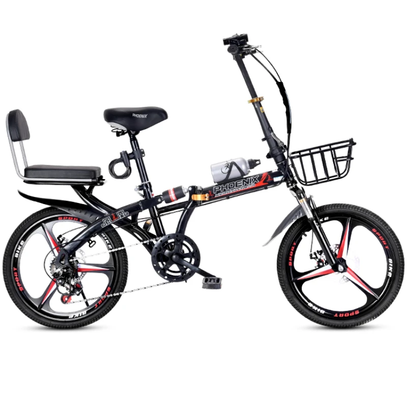 YY Folding Bicycle Men and Women Adult Ultra-Light Portable Bicycle