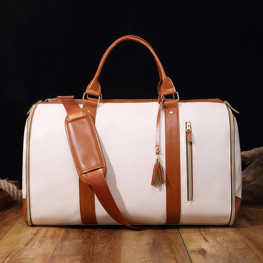 

Garment Bag Foldable Clothing Bag Large Capacity Handheld Luggage Bag with Shoe Bag for Weekend Getaways