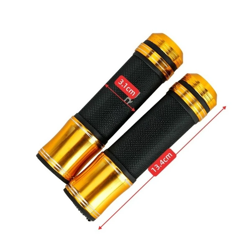 

2 pairs of CNC aluminum alloy throttle handle rubber, motorcycle scooter modification anti slip grip cover accessories