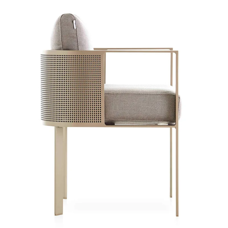 

Outdoor tables and chairs, stainless steel sales office garden single leisure lounge chair bench courtyard