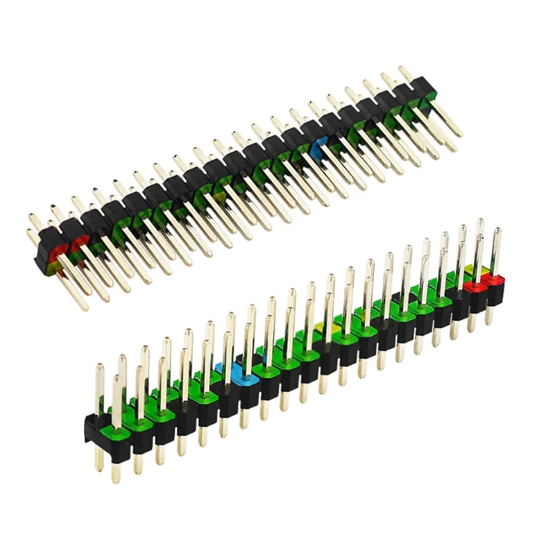 ABVS 5 Pcs 2 x 20 Pin Male GPIO Header for Raspberry Pi Zero Double Row 20 Pin Male Pin GPIO Connector Stacking Header Extend